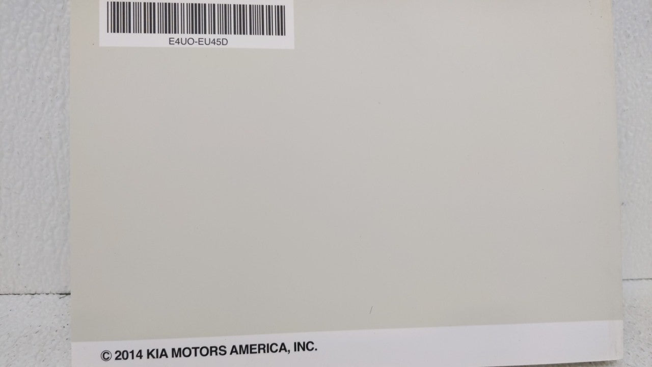 2014 Kia Optima Owners Manual Book Guide OEM Used Auto Parts - Oemusedautoparts1.com