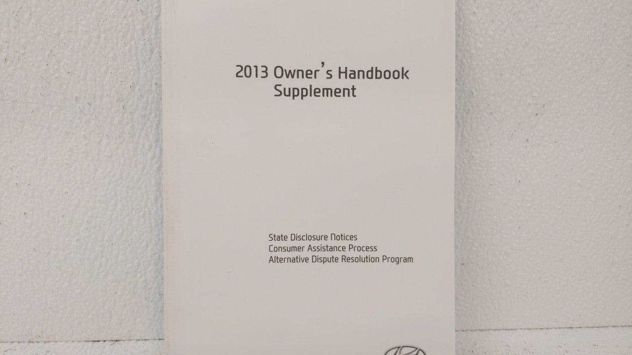 2013 Hyundai Sonata Owners Manual Book Guide OEM Used Auto Parts - Oemusedautoparts1.com