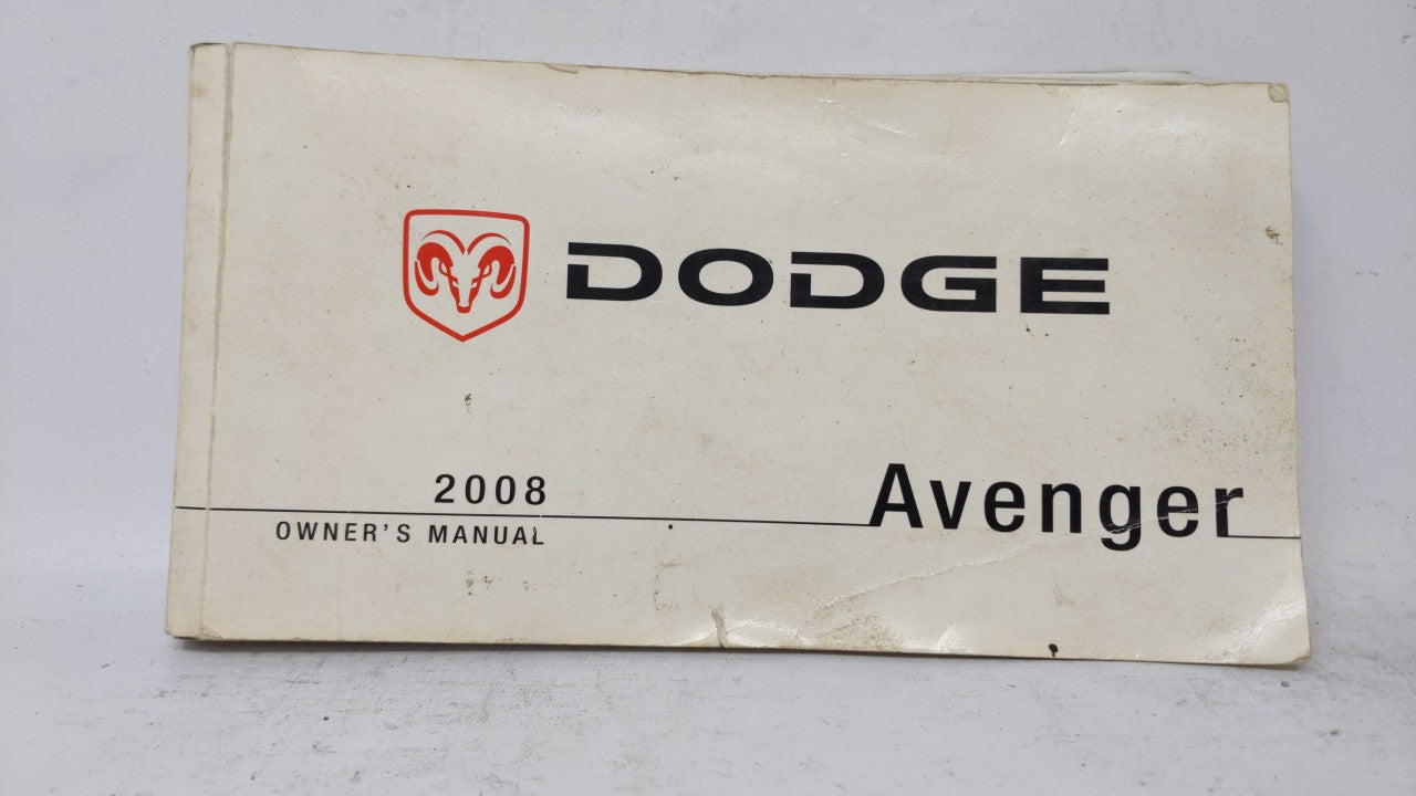 2008 Dodge Avenger Owners Manual Book Guide OEM Used Auto Parts - Oemusedautoparts1.com