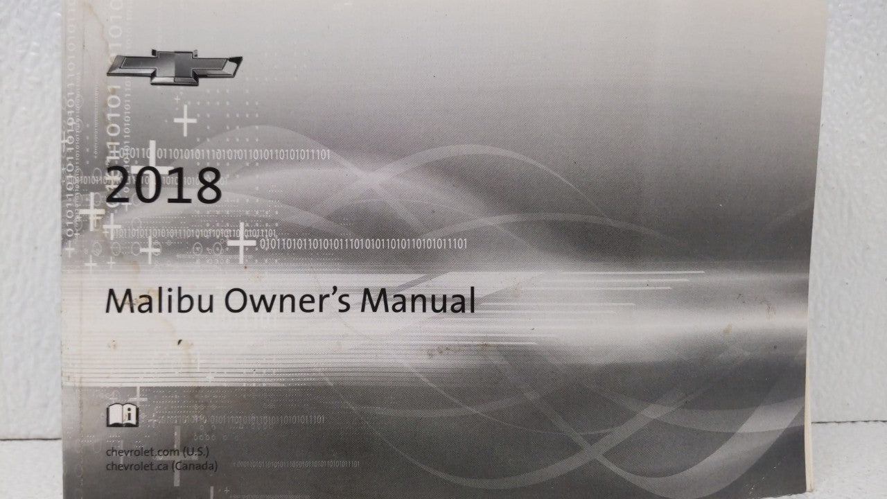 2018 Chevrolet Malibu Owners Manual Book Guide OEM Used Auto Parts - Oemusedautoparts1.com