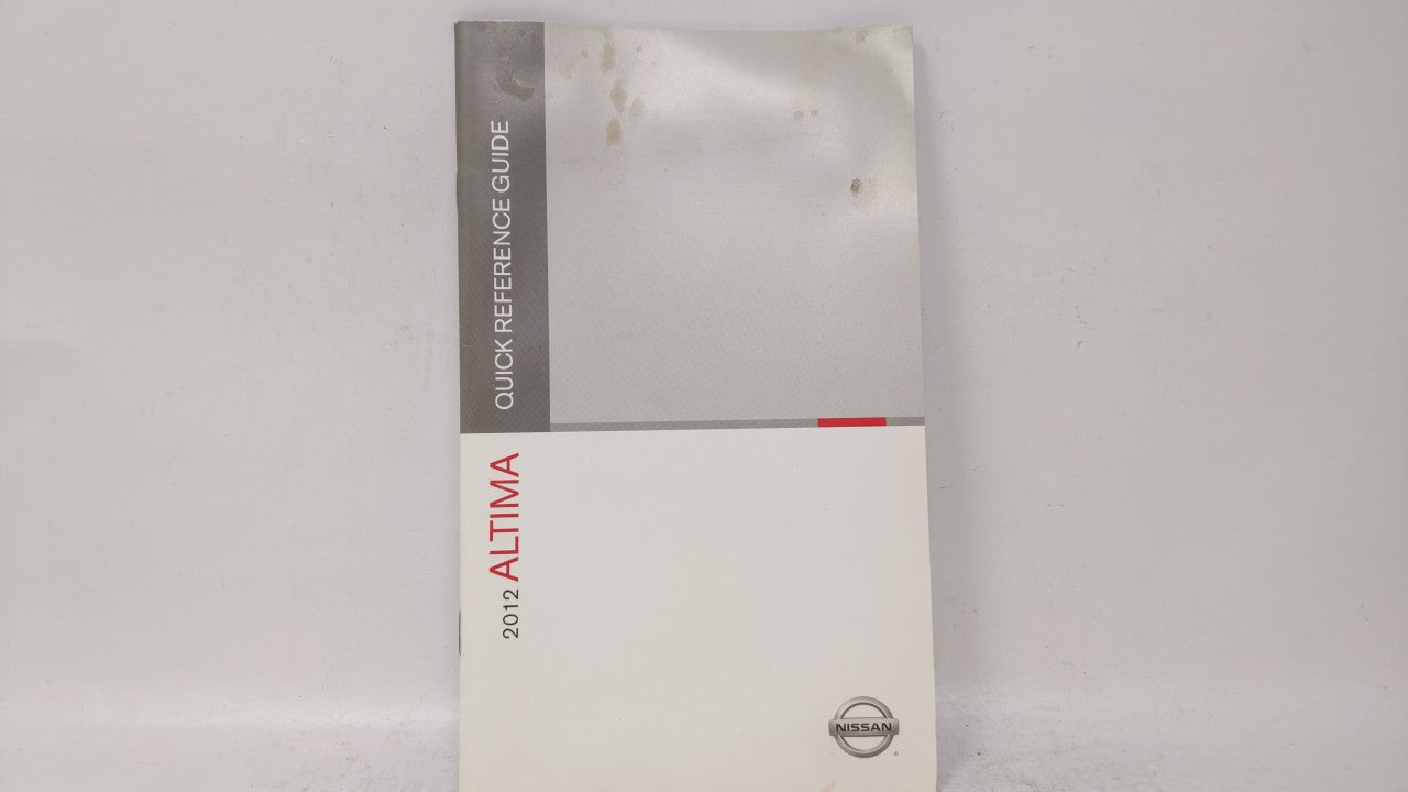 2012 Nissan Altima Owners Manual Book Guide OEM Used Auto Parts - Oemusedautoparts1.com