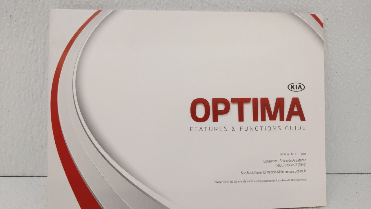 2015 Kia Optima Owners Manual Book Guide OEM Used Auto Parts - Oemusedautoparts1.com