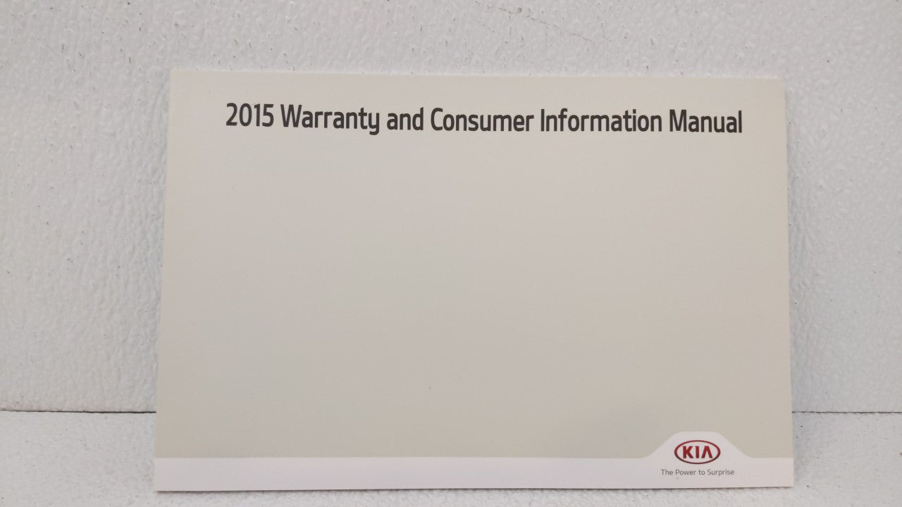 2015 Kia Optima Owners Manual Book Guide OEM Used Auto Parts - Oemusedautoparts1.com