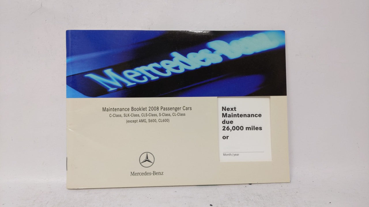 2008 Mercedes-Benz C230 Owners Manual Book Guide OEM Used Auto Parts - Oemusedautoparts1.com