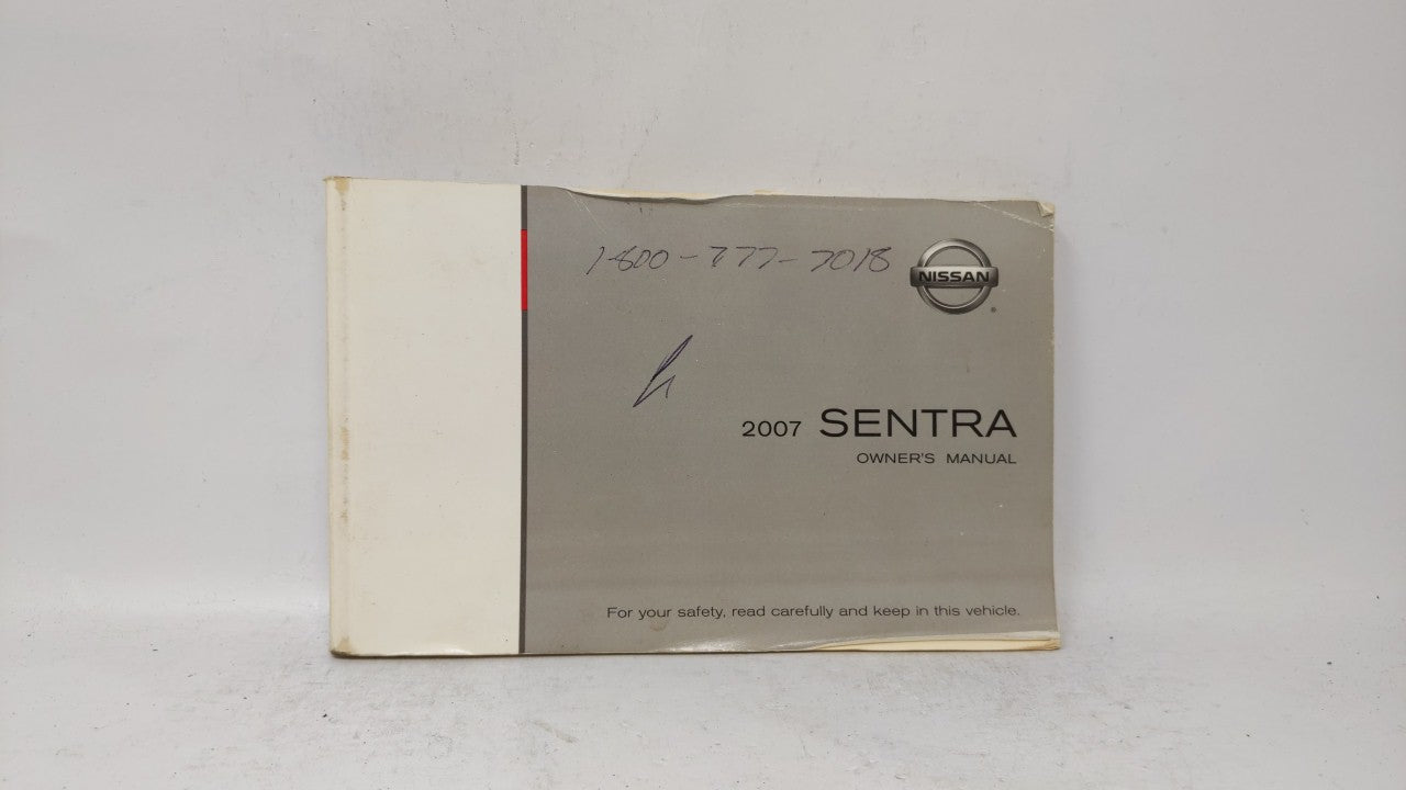 2007 Nissan Sentra Owners Manual Book Guide OEM Used Auto Parts - Oemusedautoparts1.com