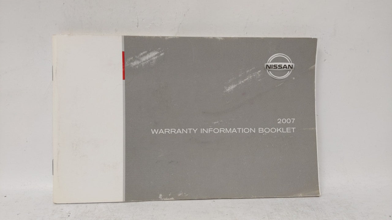 2007 Nissan Sentra Owners Manual Book Guide OEM Used Auto Parts - Oemusedautoparts1.com