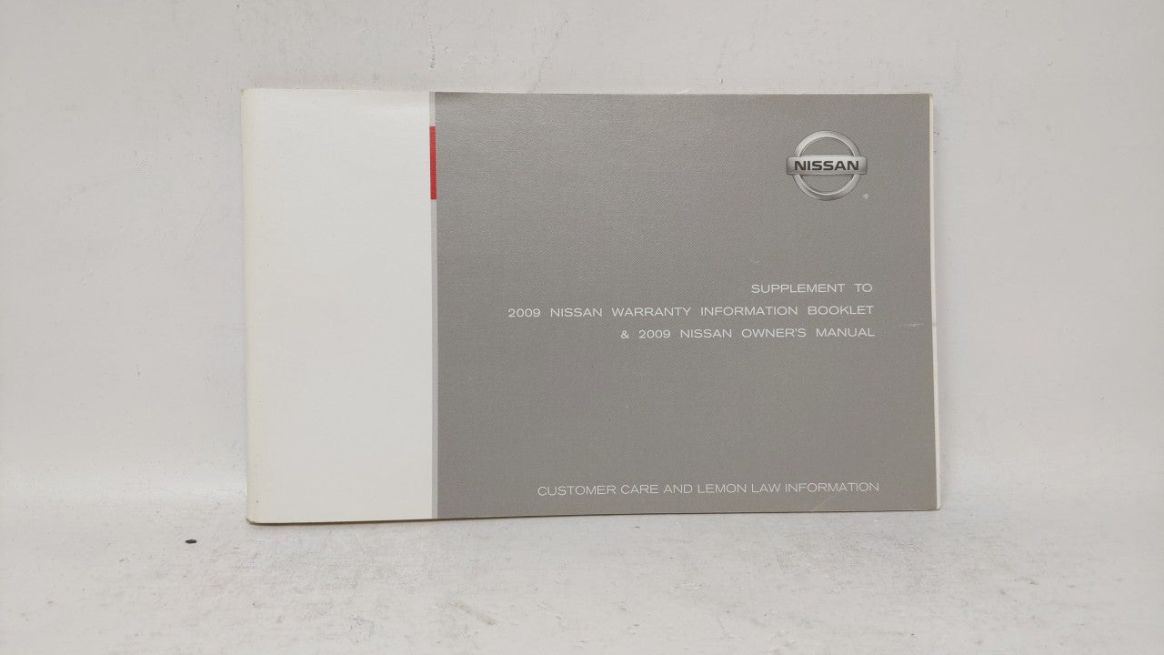 2009 Nissan Rogue Owners Manual Book Guide OEM Used Auto Parts - Oemusedautoparts1.com