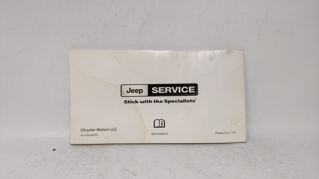 2008 Jeep Patriot Owners Manual Book Guide OEM Used Auto Parts - Oemusedautoparts1.com