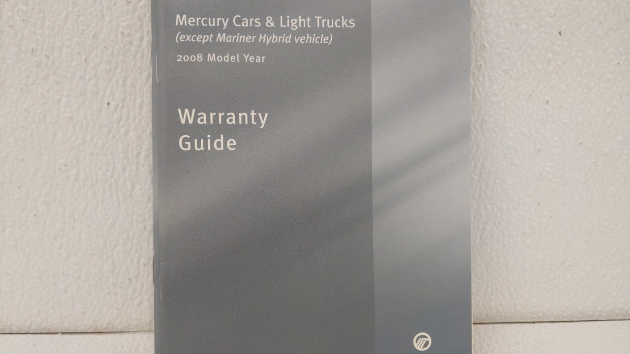 2008 Mercury Sable Owners Manual Book Guide OEM Used Auto Parts - Oemusedautoparts1.com