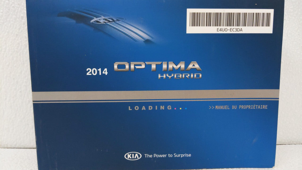 2014 Kia Optima Owners Manual Book Guide OEM Used Auto Parts - Oemusedautoparts1.com