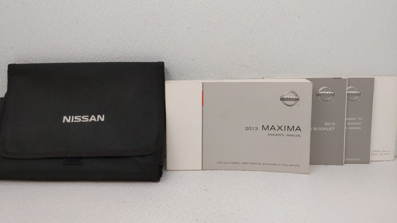 2013 Nissan Maxima Owners Manual Book Guide OEM Used Auto Parts - Oemusedautoparts1.com