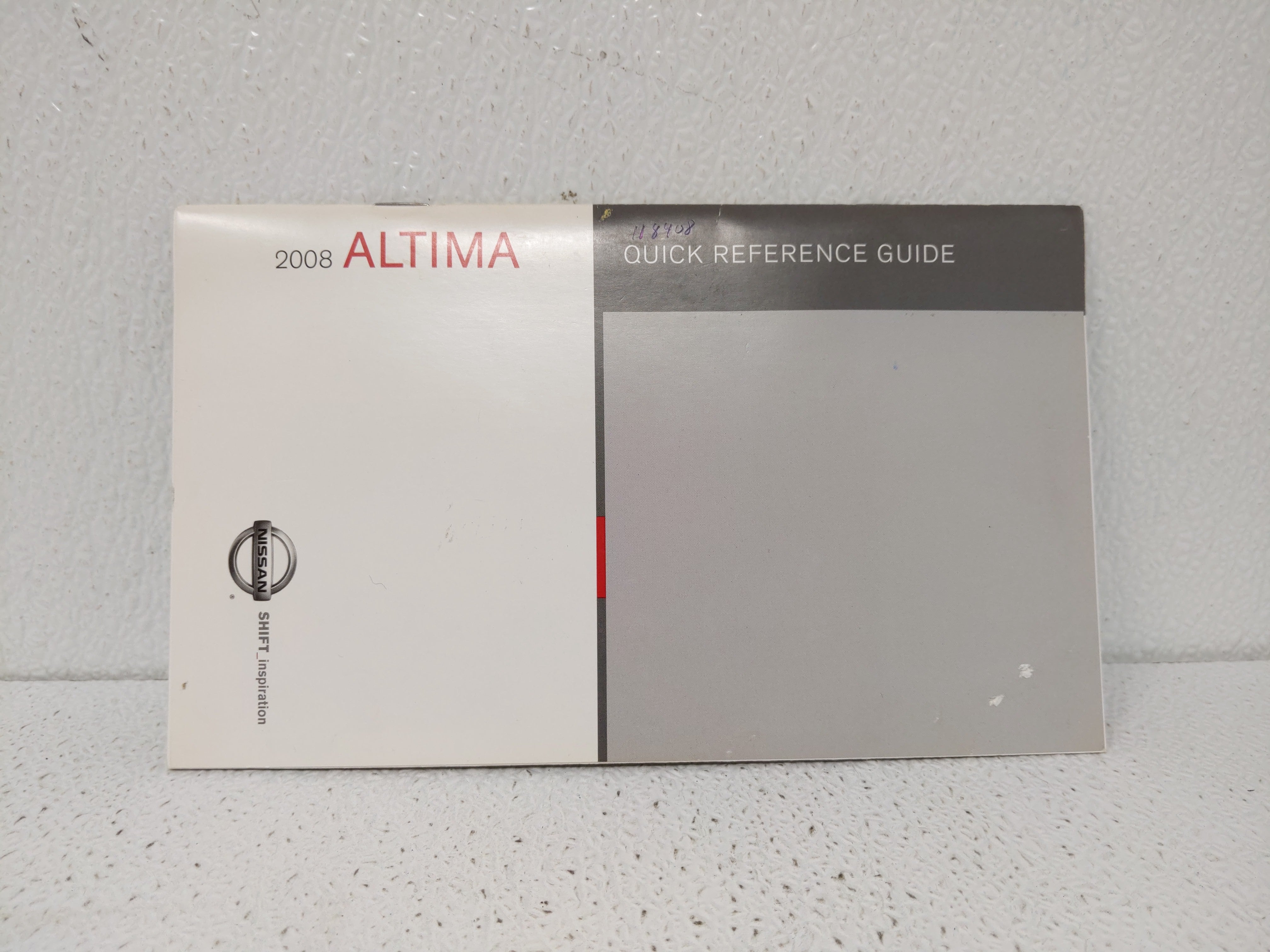 2008 Nissan Altima Owners Manual Book Guide OEM Used Auto Parts - Oemusedautoparts1.com