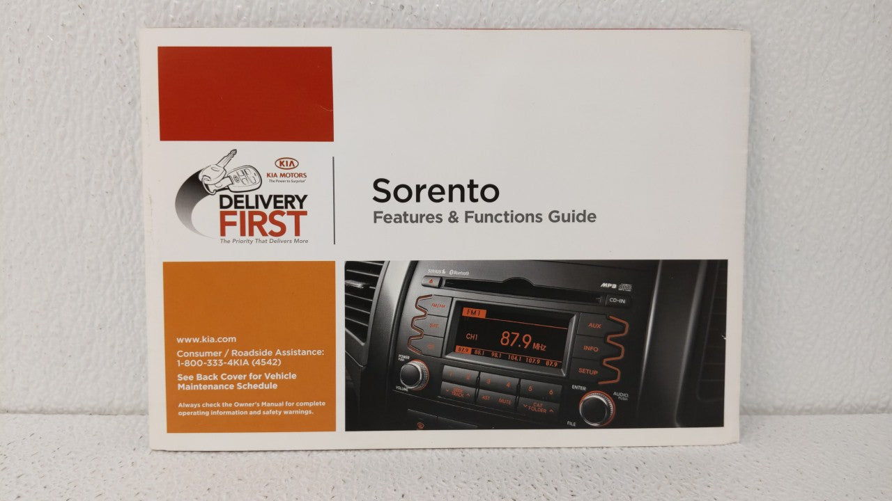 2011 Kia Sorento Owners Manual Book Guide OEM Used Auto Parts - Oemusedautoparts1.com