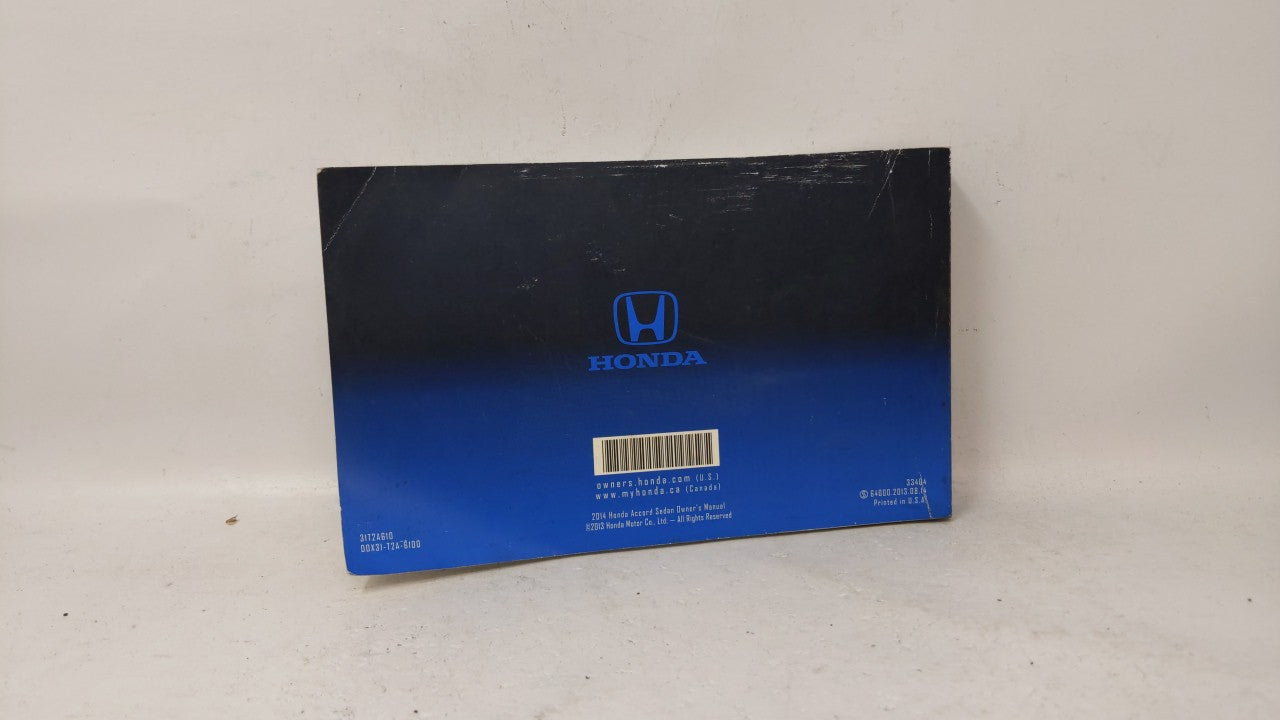 2014 Honda Accord Owners Manual Book Guide OEM Used Auto Parts - Oemusedautoparts1.com