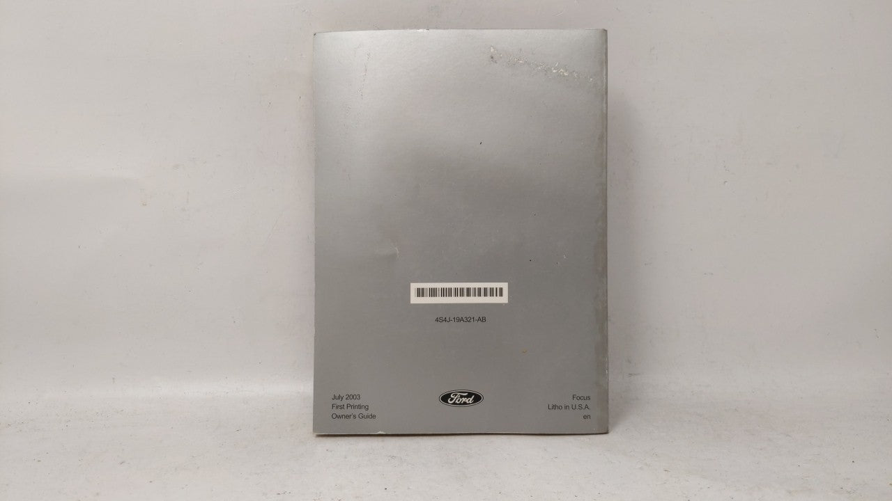 2004 Ford Focus Owners Manual Book Guide OEM Used Auto Parts - Oemusedautoparts1.com