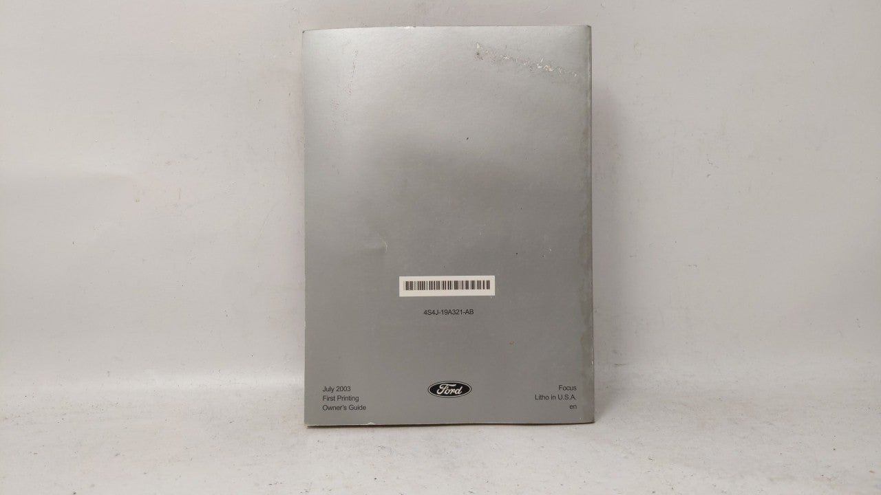 2004 Ford Focus Owners Manual Book Guide OEM Used Auto Parts - Oemusedautoparts1.com