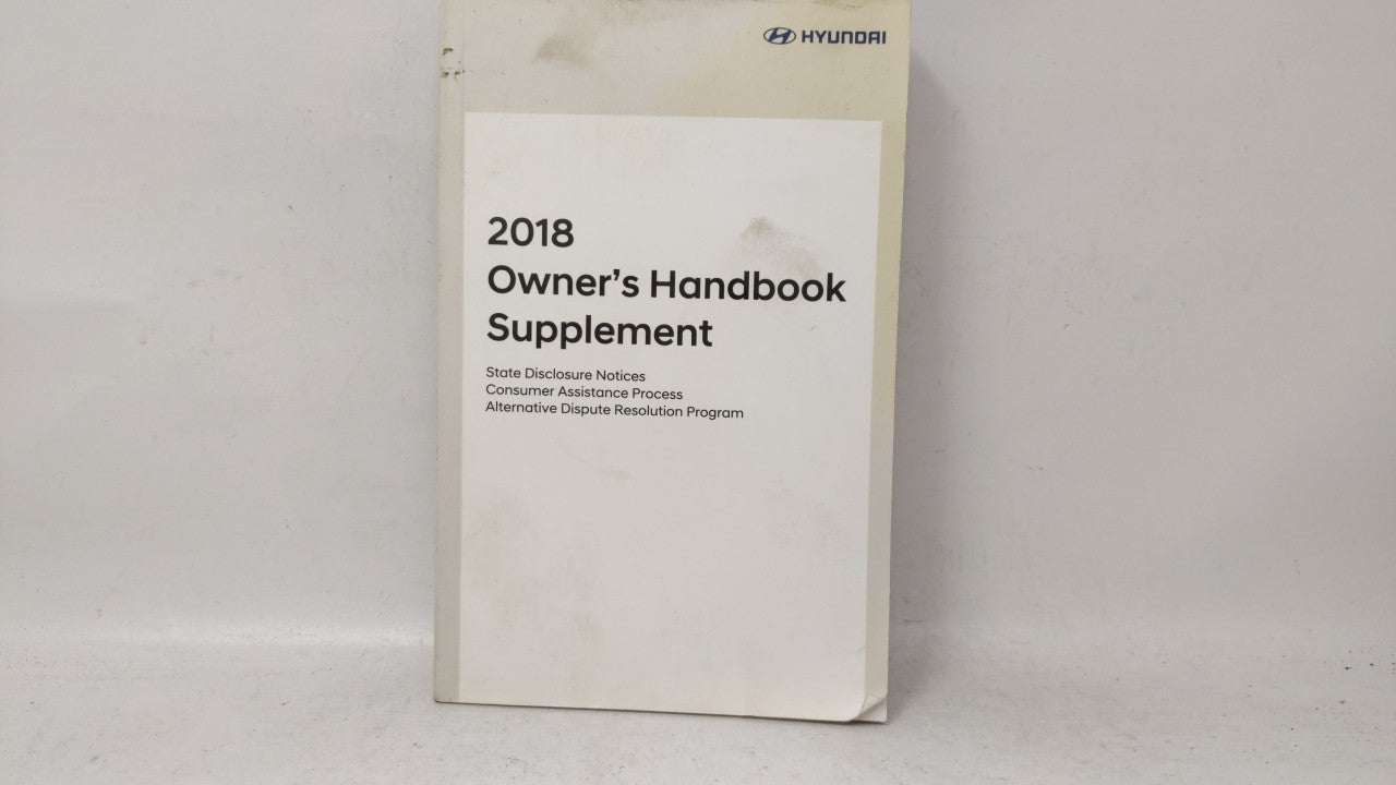 2018 Hyundai Elantra Owners Manual Book Guide OEM Used Auto Parts - Oemusedautoparts1.com