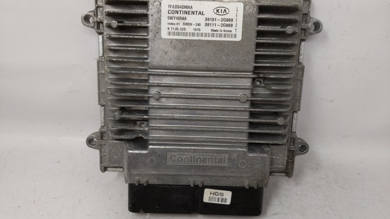 2011-2013 Kia Optima PCM Engine Computer ECU ECM PCU OEM P/N:39101-2G869 39101-2G867 Fits 2011 2012 2013 OEM Used Auto Parts - Oemusedautoparts1.com