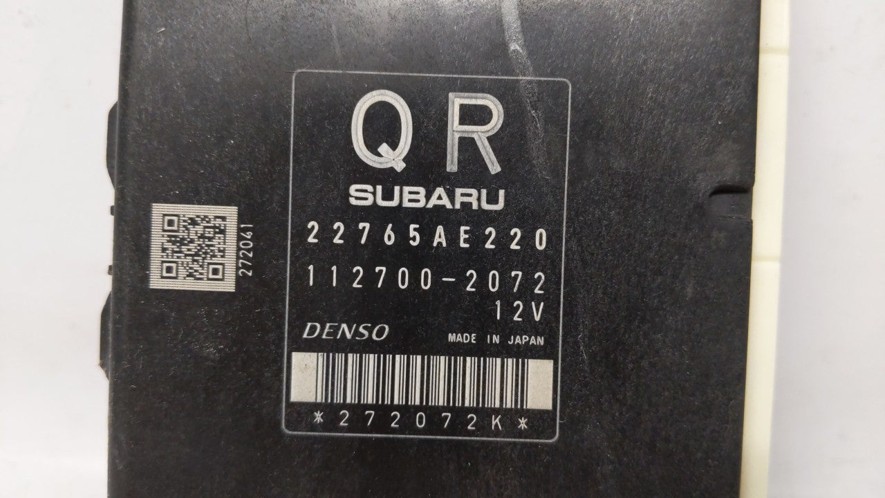 2014 Subaru Forester PCM Engine Computer ECU ECM PCU OEM P/N:22765AE220 Fits OEM Used Auto Parts - Oemusedautoparts1.com