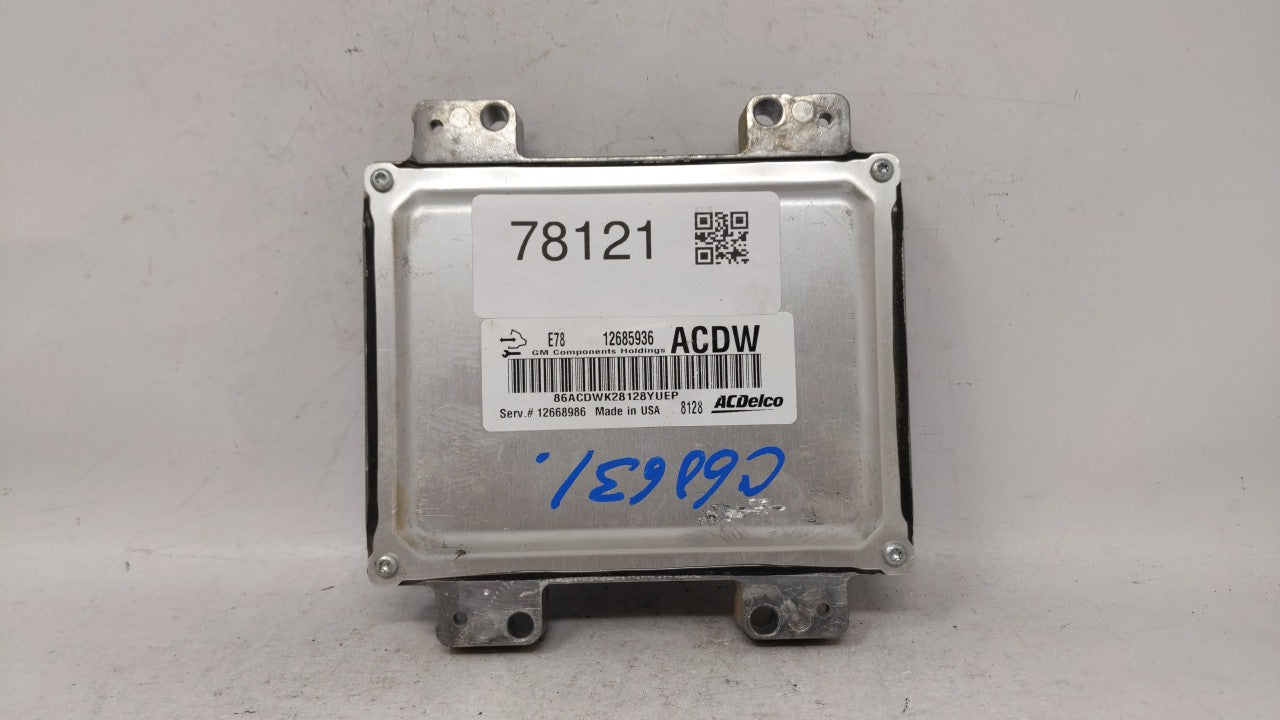 2017-2018 Chevrolet Sonic PCM Engine Computer ECU ECM PCU OEM P/N:12679097 12670309 Fits 2017 2018 2019 OEM Used Auto Parts - Oemusedautoparts1.com