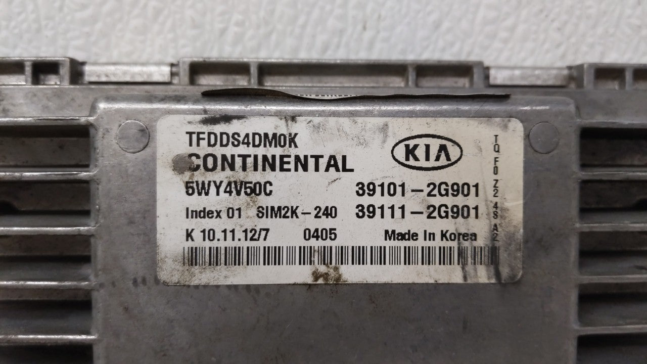 2011-2013 Kia Optima PCM Engine Computer ECU ECM PCU OEM P/N:39101-2G869 39101-2G867 Fits 2011 2012 2013 OEM Used Auto Parts - Oemusedautoparts1.com