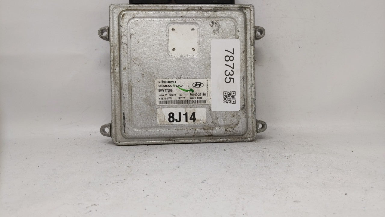 2006-2008 Hyundai Sonata PCM Engine Computer ECU ECM PCU OEM P/N:39100-25131 39100-25135 Fits 2006 2007 2008 OEM Used Auto Parts - Oemusedautoparts1.com