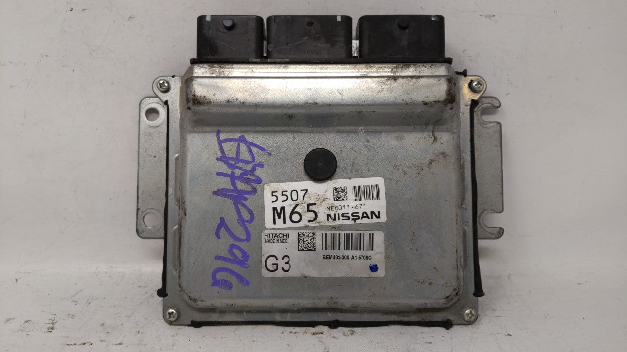 2013-2015 Nissan Sentra PCM Engine Computer ECU ECM PCU OEM P/N:BEM404-300 A1 NEC001-666 Fits 2013 2014 2015 OEM Used Auto Parts - Oemusedautoparts1.com