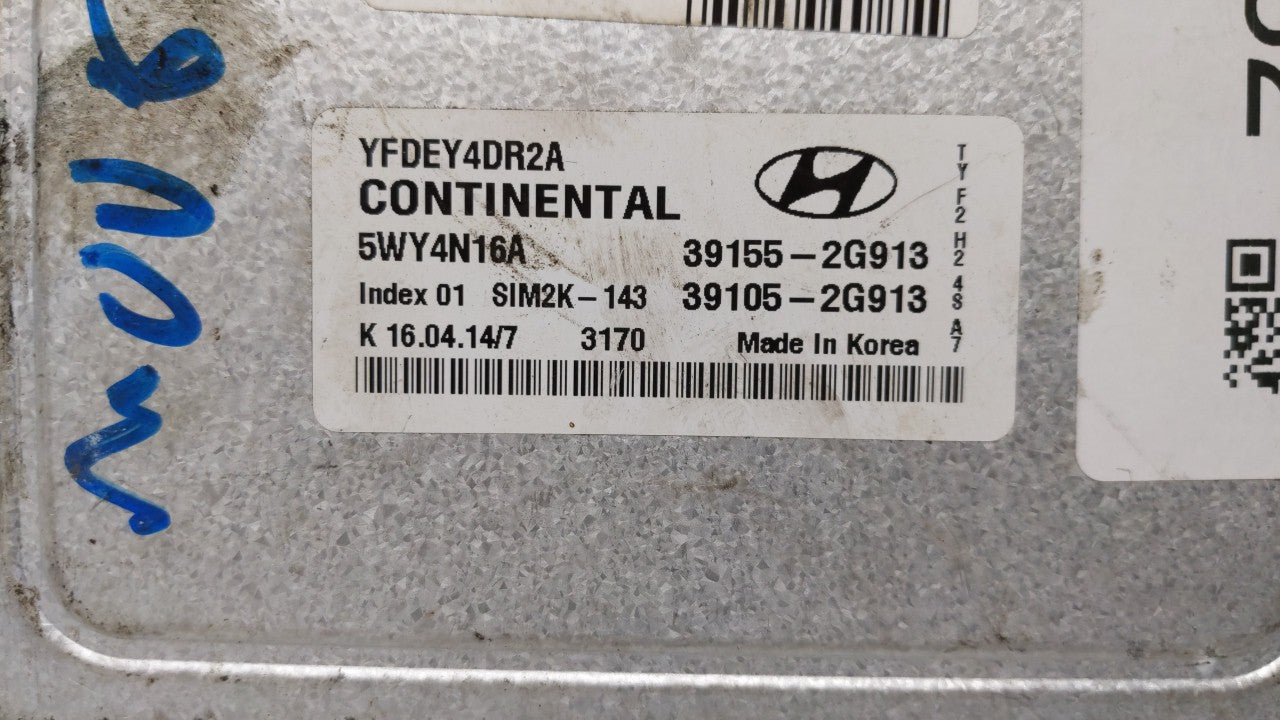 2011-2015 Hyundai Sonata PCM Engine Computer ECU ECM PCU OEM P/N:39155-2G911 39155-2G915 Fits 2011 2012 2013 2014 2015 OEM Used Auto Parts - Oemusedautoparts1.com