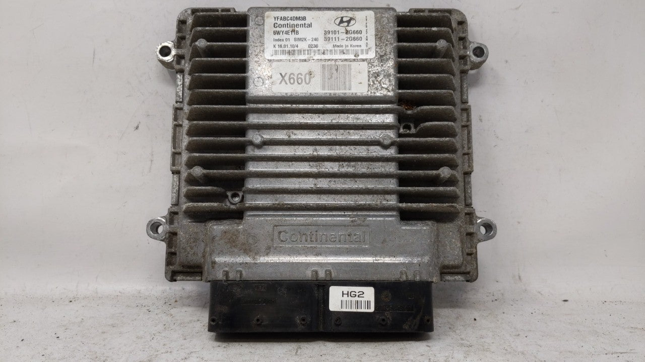 2011-2014 Hyundai Sonata PCM Engine Computer ECU ECM PCU OEM P/N:39101-2G678 39101-2G660 Fits 2011 2012 2013 2014 OEM Used Auto Parts - Oemusedautoparts1.com