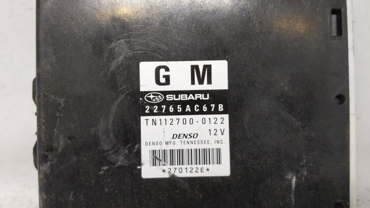 2012 Subaru Legacy PCM Engine Computer ECU ECM PCU OEM P/N:22765AC67B Fits OEM Used Auto Parts - Oemusedautoparts1.com