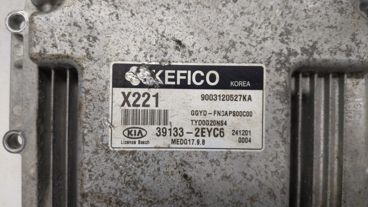 2015 Kia Forte PCM Engine Computer ECU ECM PCU OEM P/N:39133-2EYB6 39133-2EYC6 Fits OEM Used Auto Parts - Oemusedautoparts1.com