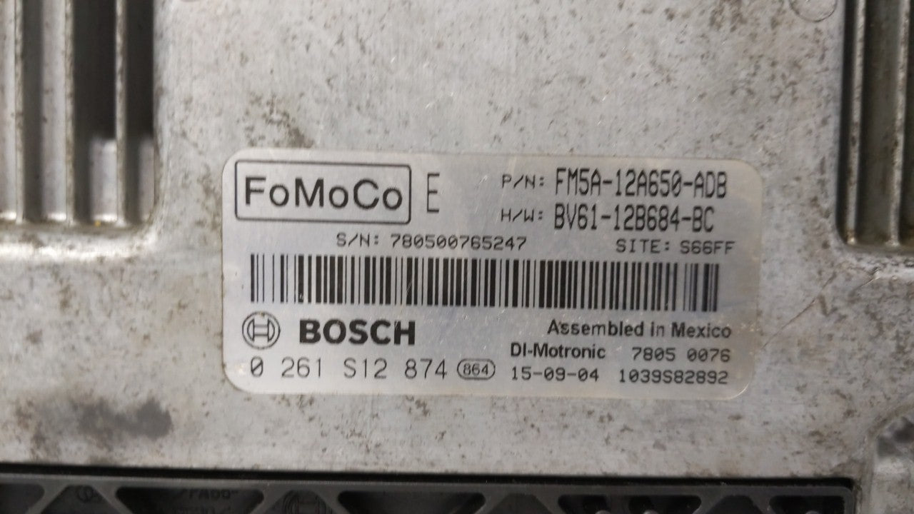 2014-2016 Ford Focus PCM Engine Computer ECU ECM PCU OEM P/N:FM5A-12A650-ADB Fits 2014 2015 2016 OEM Used Auto Parts - Oemusedautoparts1.com