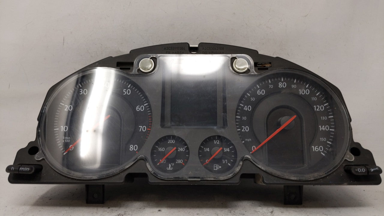 2008 Volkswagen Passat Instrument Cluster Speedometer Gauges P/N:3C0920971F A2C53194181 Fits OEM Used Auto Parts - Oemusedautoparts1.com
