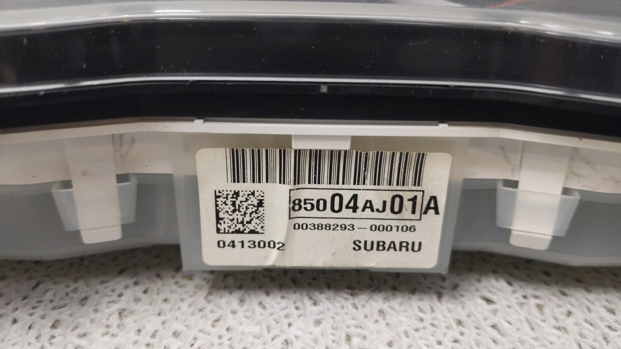 2013-2014 Subaru Legacy Instrument Cluster Speedometer Gauges P/N:85004AJ01A Fits 2013 2014 OEM Used Auto Parts - Oemusedautoparts1.com