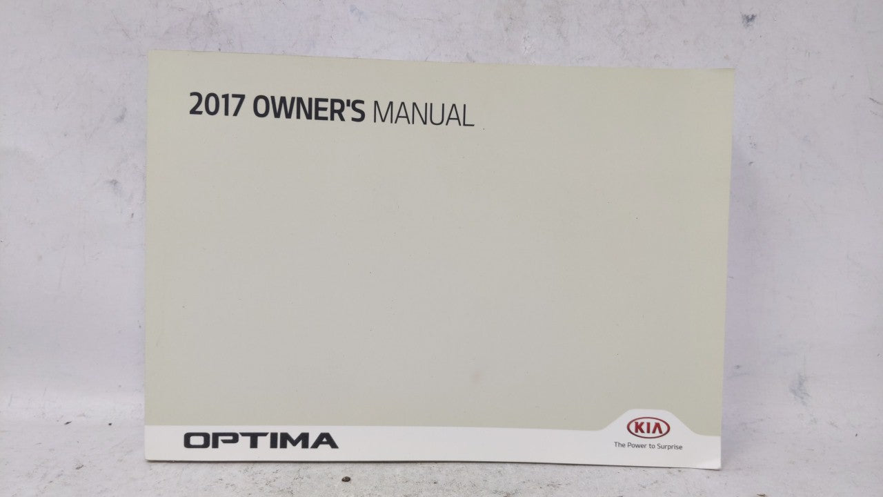 2017 Kia Optima Owners Manual Book Guide OEM Used Auto Parts - Oemusedautoparts1.com