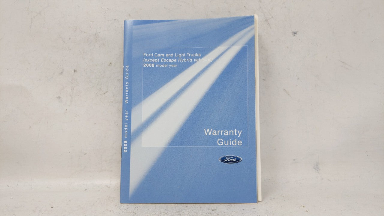 2008 Ford Taurus Owners Manual Book Guide OEM Used Auto Parts - Oemusedautoparts1.com