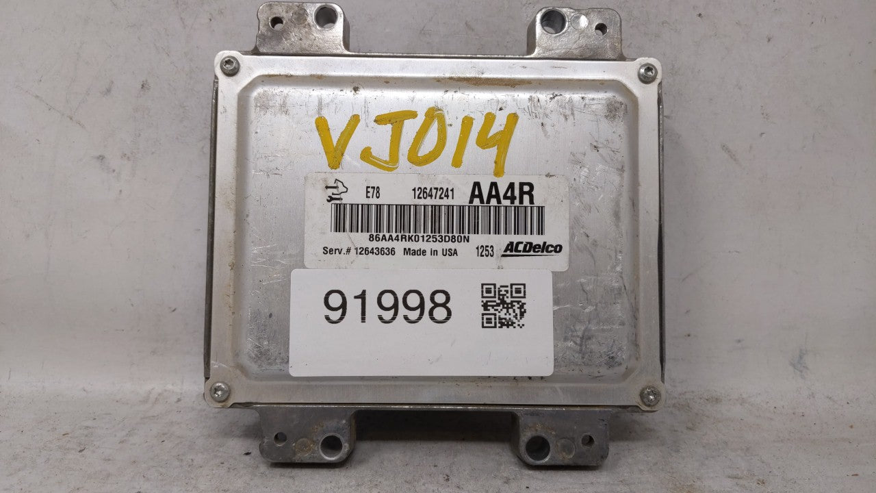 2012-2016 Chevrolet Cruze PCM Engine Computer ECU ECM PCU OEM P/N:12669325 12669749 Fits 2011 2012 2013 2014 2015 2016 OEM Used Auto Parts - Oemusedautoparts1.com