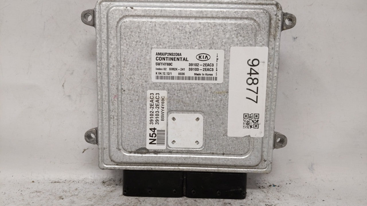 2011-2013 Kia Optima PCM Engine Computer ECU ECM PCU OEM P/N:39101-2G893 39101-2G890 Fits 2011 2012 2013 OEM Used Auto Parts - Oemusedautoparts1.com