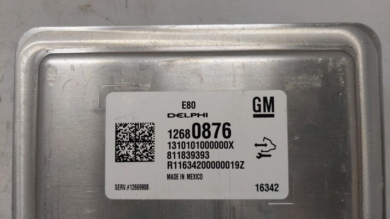 2013-2016 Buick Regal PCM Engine Computer ECU ECM PCU OEM P/N:12680876 12658498 Fits 2013 2014 2015 2016 OEM Used Auto Parts - Oemusedautoparts1.com