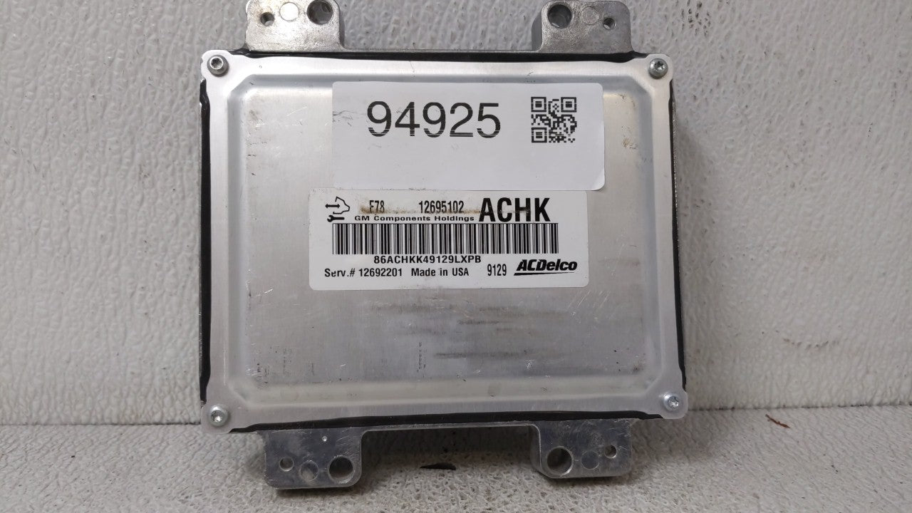 2017-2021 Chevrolet Trax PCM Engine Computer ECU ECM PCU OEM P/N:12679097 12670309 Fits 2017 2018 2019 2020 2021 OEM Used Auto Parts - Oemusedautoparts1.com