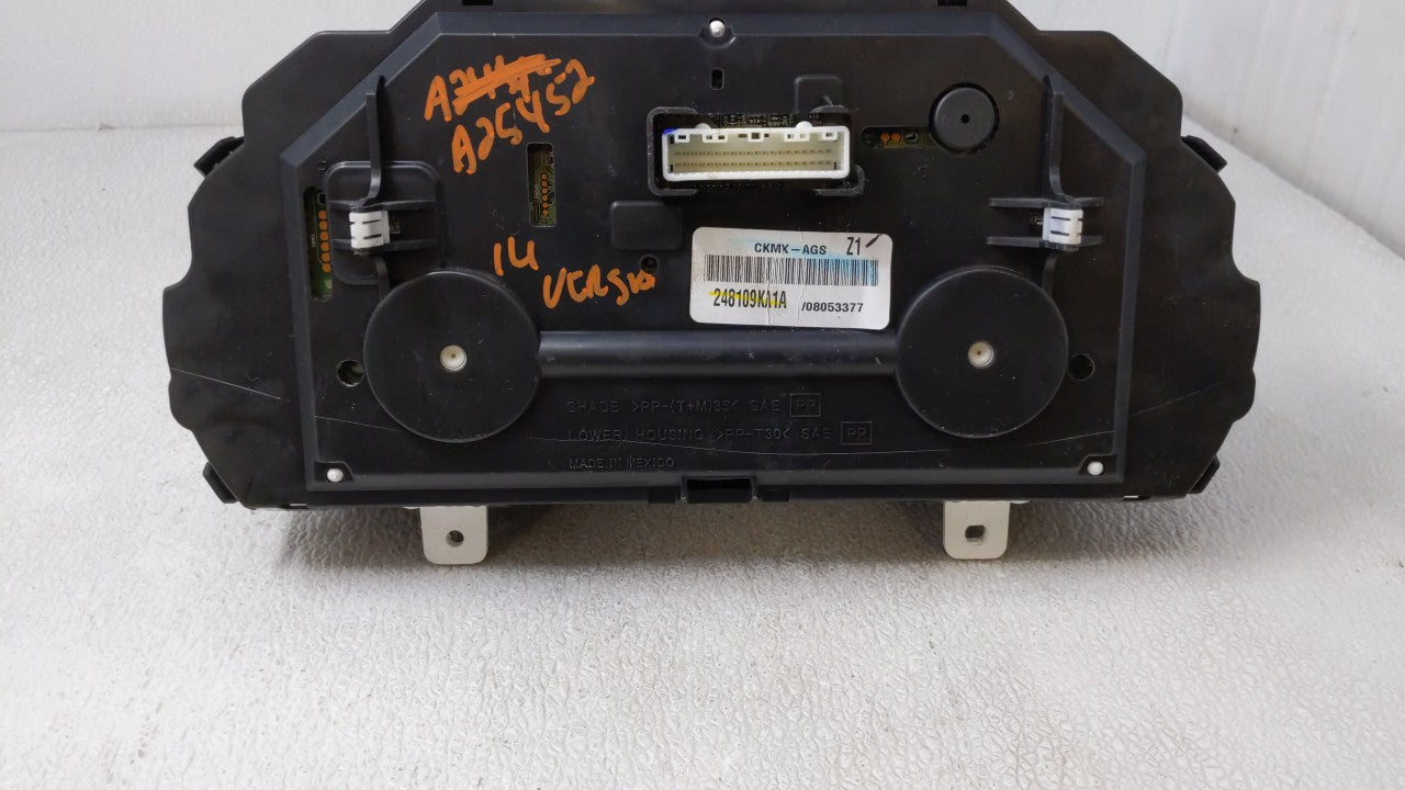 2014 Nissan Versa Instrument Cluster Speedometer Gauges P/N:248109KA1A 248103WC0A Fits OEM Used Auto Parts - Oemusedautoparts1.com