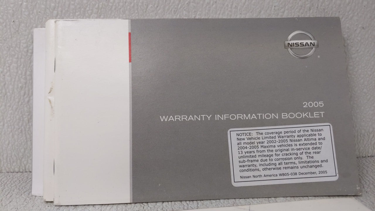 2005 Nissan Maxima Owners Manual Book Guide OEM Used Auto Parts - Oemusedautoparts1.com