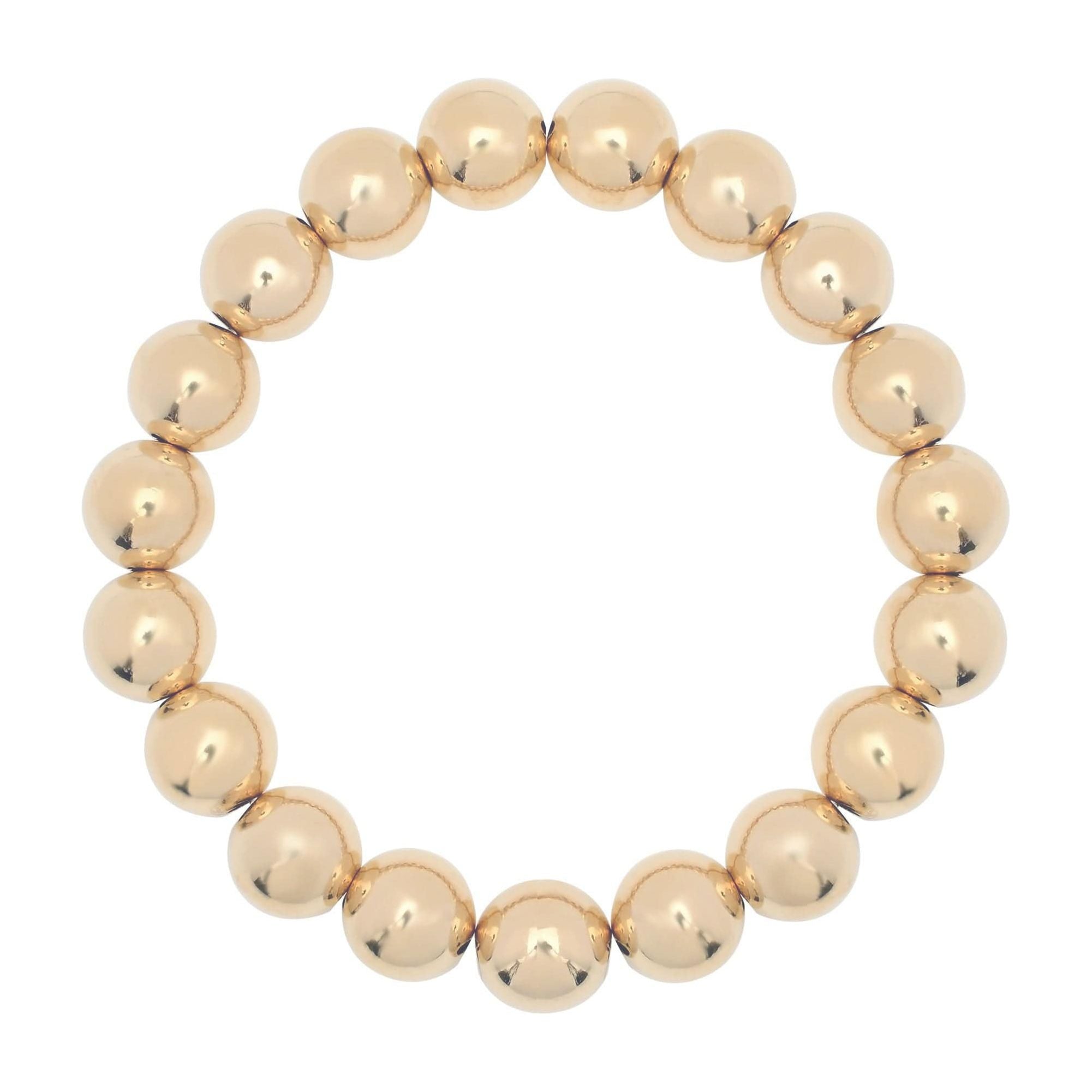 Large Gold Ball Bracelet