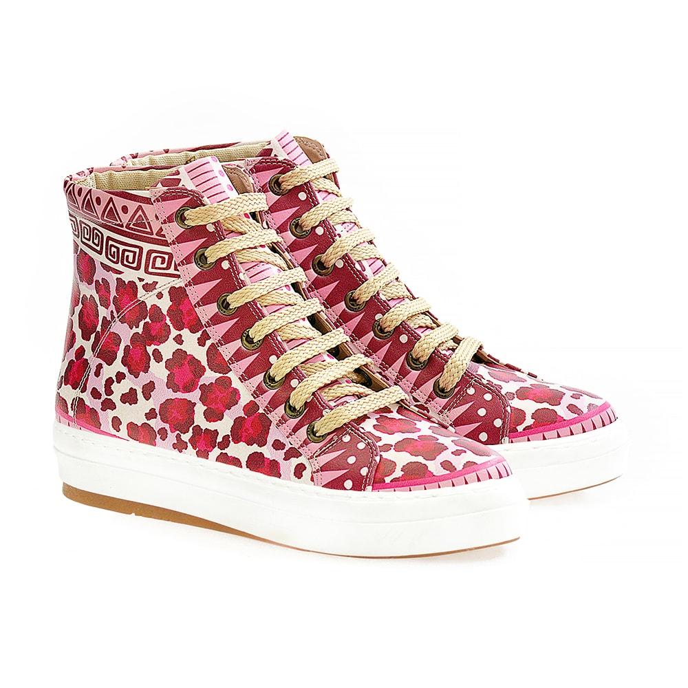 Pink Leopard Sneaker Boots WCV2028 