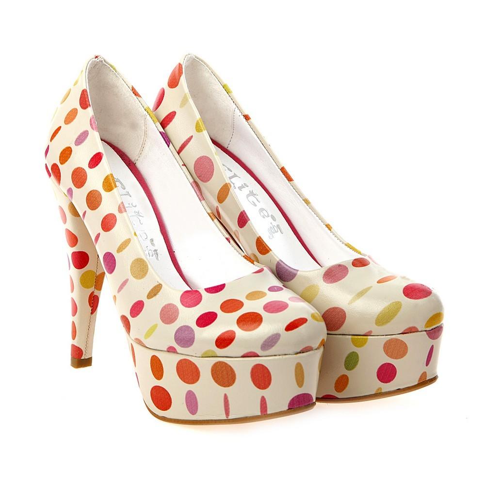 polka dot heel shoes