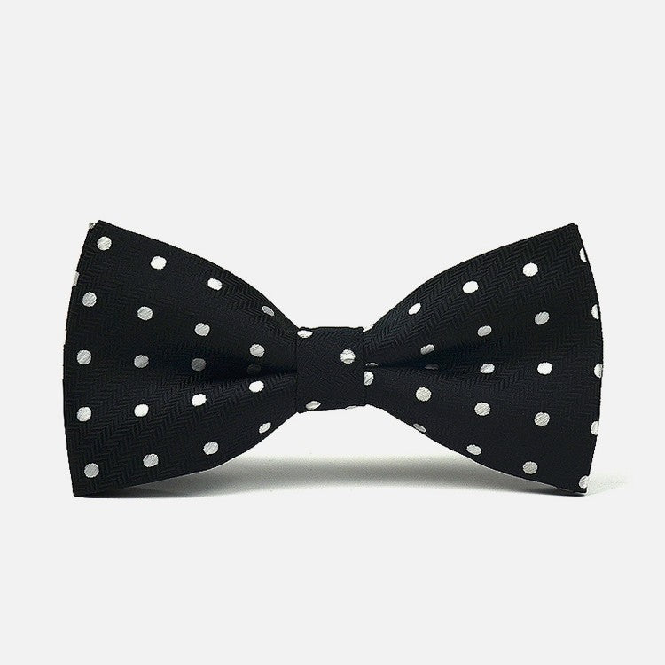 mens black and white bow tie