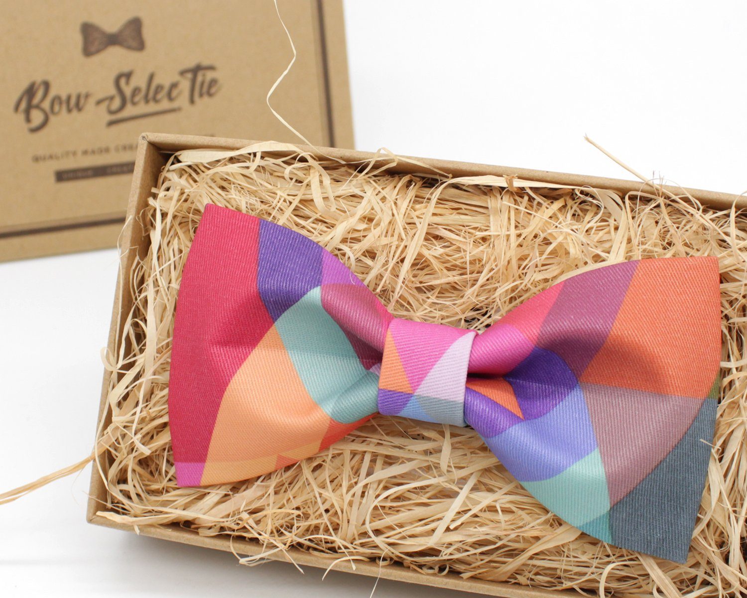 Multi-Colored Quilt Bowtie – Bow Ties for Men – Bow SelecTie