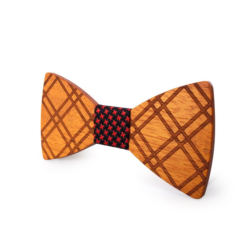 Red Stars Crossed Wooden Bow Tie – Bow Ties for Men – Bow SelecTie