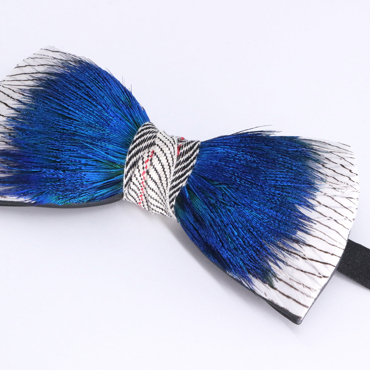 Vibrant Blue Peacock Feather Bow Tie – Bow Ties for Men – Bow SelecTie