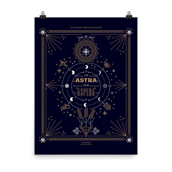Ad Astra Per Aspera • Art Print – CatCoq